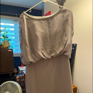 Size 10 JJ’s House wedding dress in silver. Brand new.